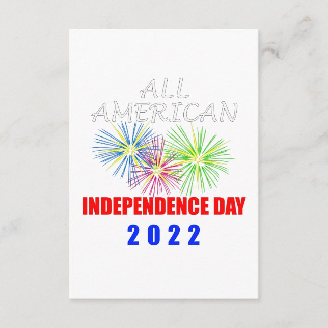 Tarjeta De Recepción Día de la Independencia de Estados Unidos 2022 (Anverso)