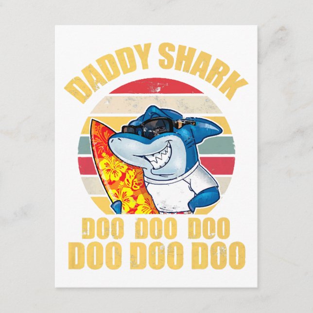 Tarjeta De Recepción Día de los padres de Daddy Shark Doo Doo Doo 2024 (Anverso)