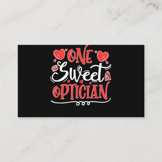 Tarjeta De Recepción Día de San Valentín de Valentine Optician Médica o (Anverso)