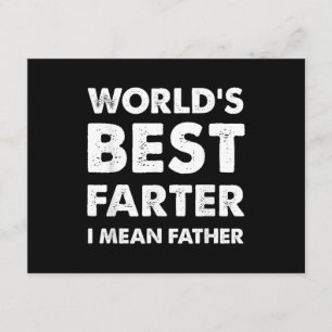 Tarjeta De Recepción Día del Padre Retro Papá El Mejor Flatulento Quier
