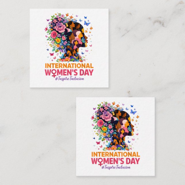 Tarjeta De Recepción Día Internacional de la Mujer (Anverso / Reverso)
