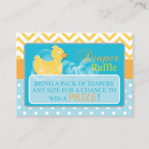 Tarjeta De Recepción Diapasos de pato amarillo Raffle Tickets - Género 