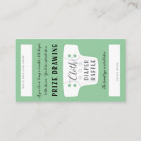 Diapé de tela de Baby Shower Raffle Tickets Green