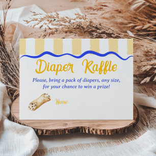 Tarjeta De Recepción Diaper Amarillo Azul Italiano Shower para Baby