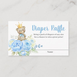 Tarjeta De Recepción Diaper Blue Bear Raffle