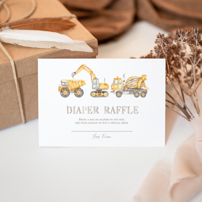 Tarjeta De Recepción Diaper de construcción Raffle (Subido por el creador)