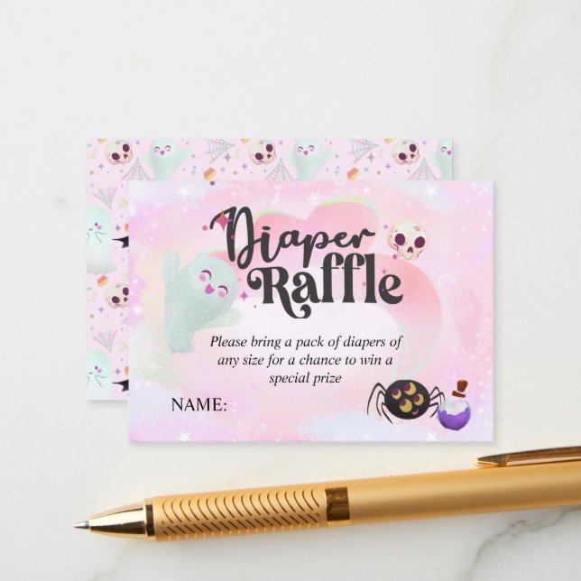 TARJETA DE RECEPCIÓN DIAPER RAFFLE (Anverso/Reverso In Situ)