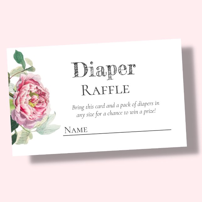 Tarjeta De Recepción Diaper Raffle | (Subido por el creador)