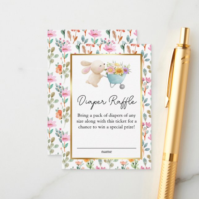 Tarjeta De Recepción Diaper Raffle (Anverso/Reverso In Situ)