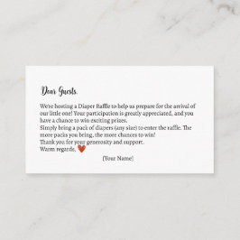 Tarjeta De Recepción Diaper Raffle Autumn Teddy Bear Baby Shower