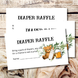 Tarjeta De Recepción Diaper Raffle Baby Está Preparando El Tema