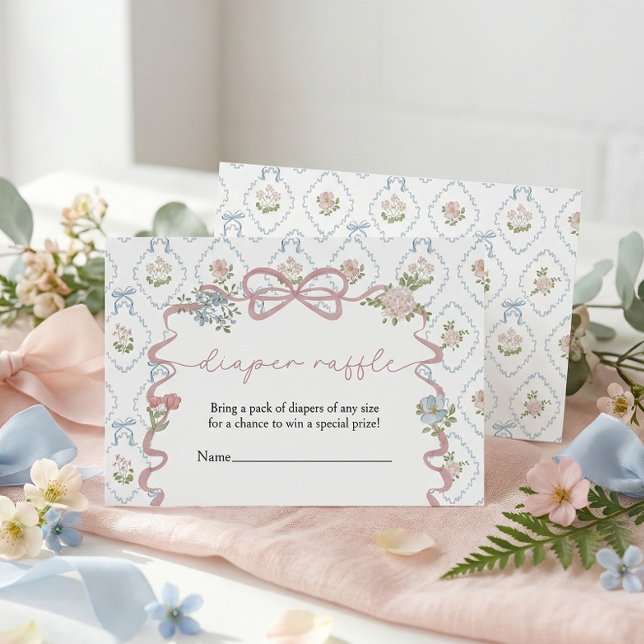 Tarjeta De Recepción Diaper Raffle Baby in Bloom Baby Shower (Subido por el creador)