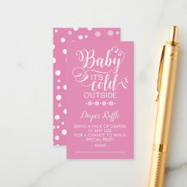 Tarjeta De Recepción Diaper Raffle Baby It's Cold Outside Card