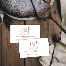 Tarjeta De Recepción Diaper Raffle Baby Shower, chef de Boho Rústico