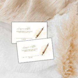 Tarjeta De Recepción Diaper Raffle Baby Shower, chef de pastelería mini