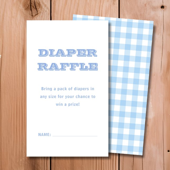 Tarjeta De Recepción Diaper Raffle | Baby Shower de Blue Plaid (Subido por el creador)
