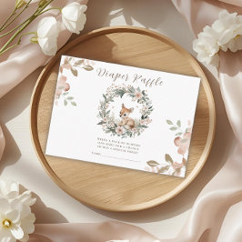 Tarjeta De Recepción Diaper Raffle Baby Shower Game Cute Bear