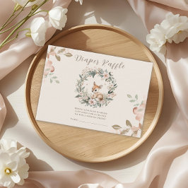 Tarjeta De Recepción Diaper Raffle Baby Shower Game Cute Bear