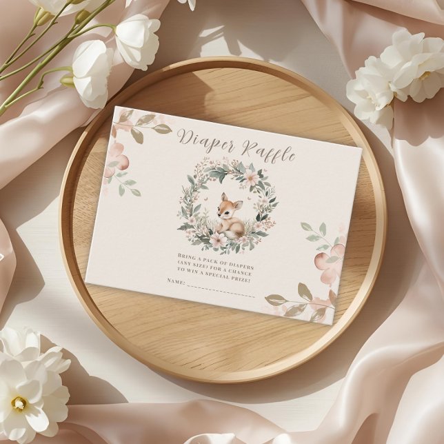 Tarjeta De Recepción Diaper Raffle Baby Shower Game Cute Bear (Subido por el creador)