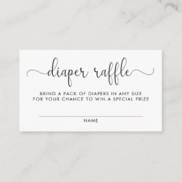 Tarjeta De Recepción Diaper Raffle Baby Shower Insert