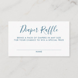 Tarjeta De Recepción Diaper Raffle Baby Shower Insert