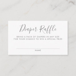 Tarjeta De Recepción Diaper Raffle Baby Shower Insert