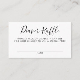 Tarjeta De Recepción Diaper Raffle Baby Shower Insert