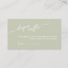 Tarjeta De Recepción Diaper Raffle Baby Shower, neutral de género Boho