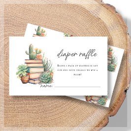 Tarjeta De Recepción Diaper Raffle | Baby Shower temática del libro de