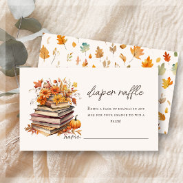 Tarjeta De Recepción Diaper Raffle | Baby Shower temática del libro de