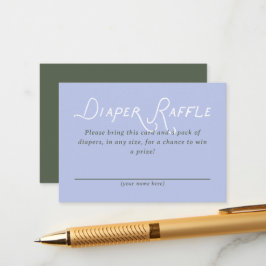Tarjeta De Recepción Diaper Raffle Baby Shower Ticket