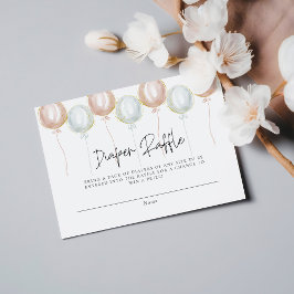 Tarjeta De Recepción Diaper Raffle Balloon Gender Revelan Baby Shower