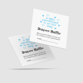 Tarjeta De Recepción Diaper Raffle Blue Boy Baby Shower Square Card