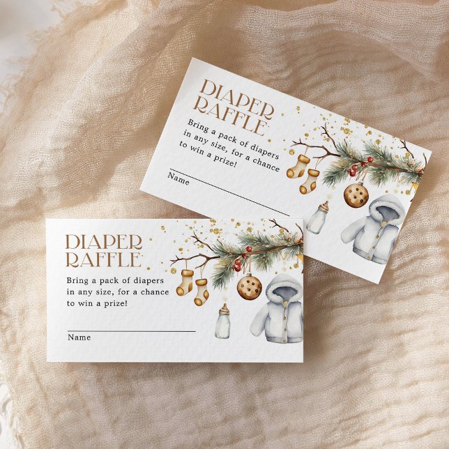 Tarjeta De Recepción Diaper Raffle Boho Navidad Baby Shower (Subido por el creador)