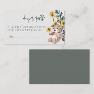 Tarjeta De Recepción Diaper Raffle Boho Rustic Baby Shower