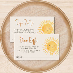 Tarjeta De Recepción Diaper Raffle Boho Sunshine Baby Shower