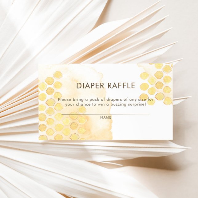Tarjeta De Recepción Diaper Raffle Bumblebee Honeycomb (Subido por el creador)