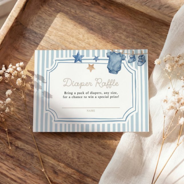Tarjeta De Recepción Diaper Raffle Card Blue Jean (Subido por el creador)