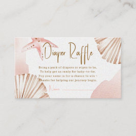 Tarjeta De Recepción Diaper Raffle Card | Sea You Soon Baby Coastal