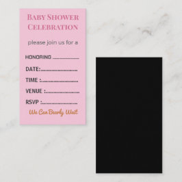 Tarjeta De Recepción Diaper Raffle Card Tickets | Elegant Insert
