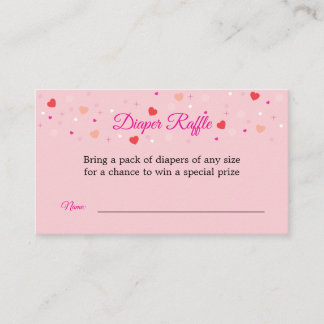 Tarjeta De Recepción Diaper Raffle Card to Include with Invitations
