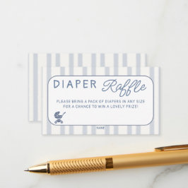 Tarjeta De Recepción Diaper Raffle Coffe Brunch Dusty Blue Baby Shower