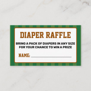 Tarjeta De Recepción Diaper Raffle Con Temas De Fútbol