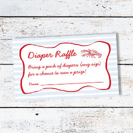 Tarjeta De Recepción Diaper Raffle Crawfish Boil Baby Shower