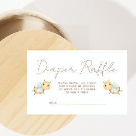 Tarjeta De Recepción Diaper Raffle Cute Bumblebee Sexo Ducha Neutral