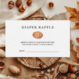 Tarjeta De Recepción Diaper Raffle Cutie Pie Fall Baby Shower