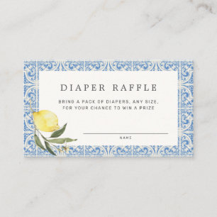 Tarjeta De Recepción Diaper Raffle de la costa mediterránea de Amalfi
