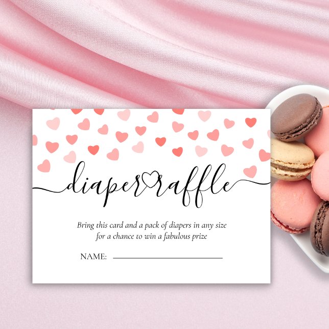 Tarjeta De Recepción Diaper Raffle | | EL DÍA DE SAN VALENTÍN BABY SHOW (Subido por el creador)