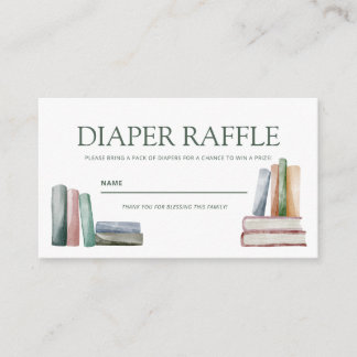 Tarjeta De Recepción Diaper Raffle Enclosure Card