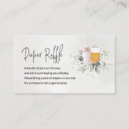 Tarjeta De Recepción Diaper Raffle Enclosure Card El bebé se está prepa